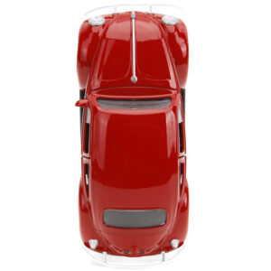 1959 Volkswagen Beetle Red with White Graphics and Boxing Gloves Accessory "Punch Buggy" Series 1/32 Diecast Model Car by Jada from the Sports Car Racing Race Gloves store collection.
