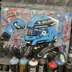 George Russell 2024 - Graffiti Painting from the Sports Car Racing Art store collection.