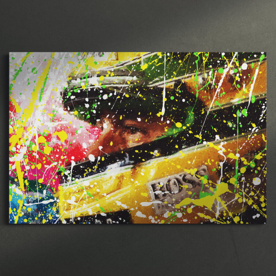 Ayrton Senna F1 Canvas Wall Art 2024 from the Ayrton Senna store collection.