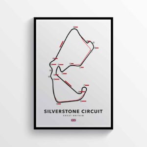 Silverstone Circuit, British Grand Prix, Formula 1, MotoGP Racing Track Poster from the Race Track Wall Art store collection.